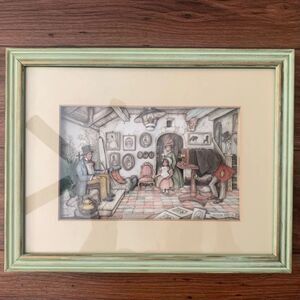 VTG 1973 ANTON PIECK 3D ART LITHOGRAPH PRINT PHOTO SHOP PHOTOGRAPHER PICTURE DAY